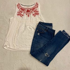 Embroidered Tank